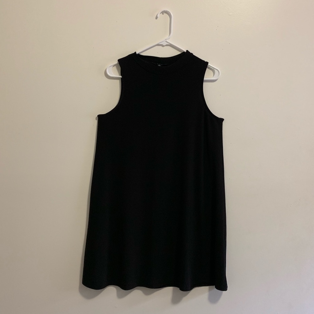 Black A-line Sleeveless Dress
